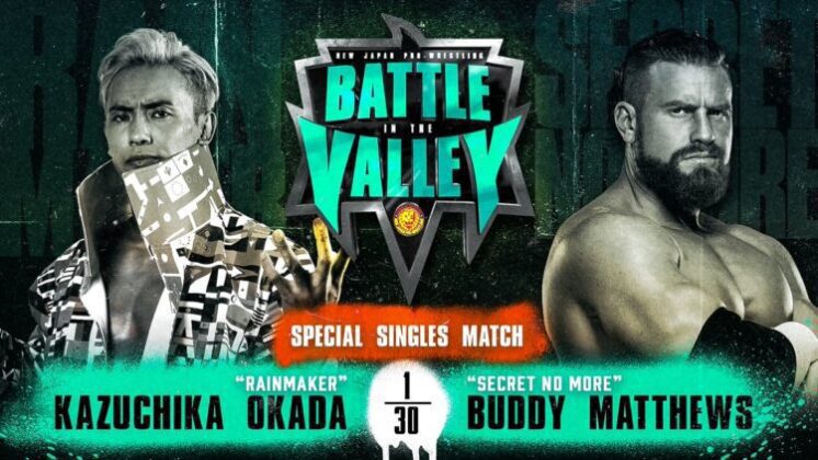 Kazuchika Okada vs. Buddy Matthews acontecerá no NJPW Battle In The Valley
