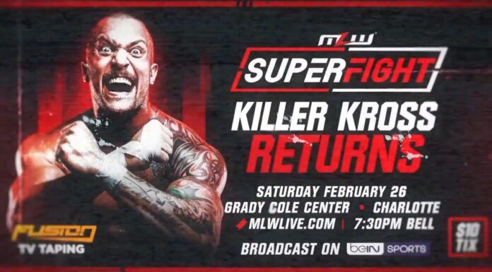 MLW anuncia retorno de Killer Kross para o SuperFight