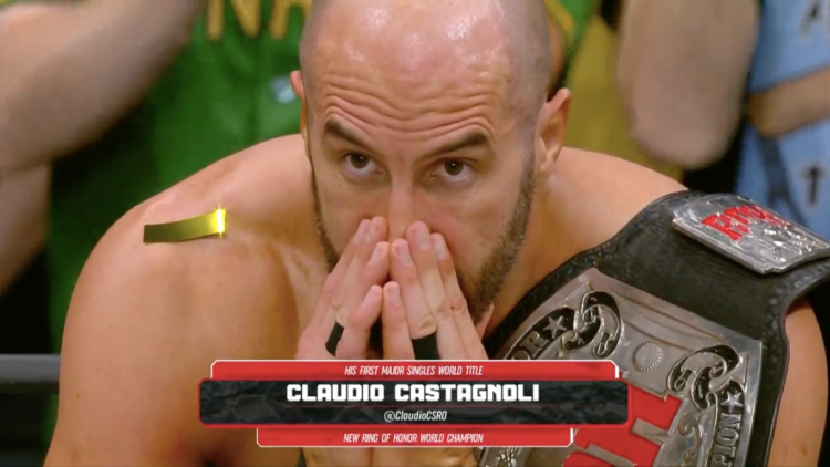 Claudio Castagnoli conquista o ROH World Championship