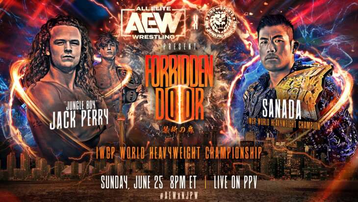 aew njpw forbidden door jungle boy jack perry hook sanada