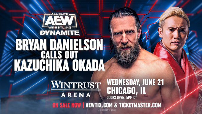 Bryan Danielson e Kazuchika Okada ficarão cara a cara no AEW Dynamite