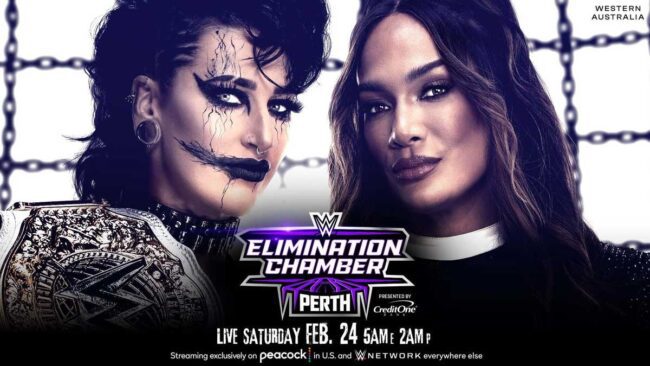 "Rhea Ripley vs. Nia Jax" poderá ser o evento principal do WWE Elimination Chamber