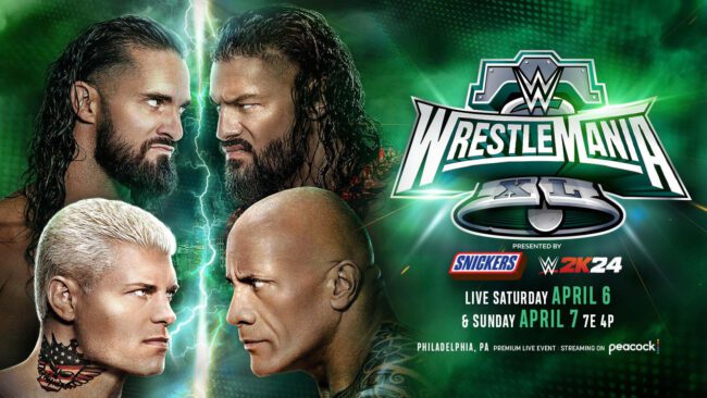WWE revela o card das duas noites da WrestleMania 40