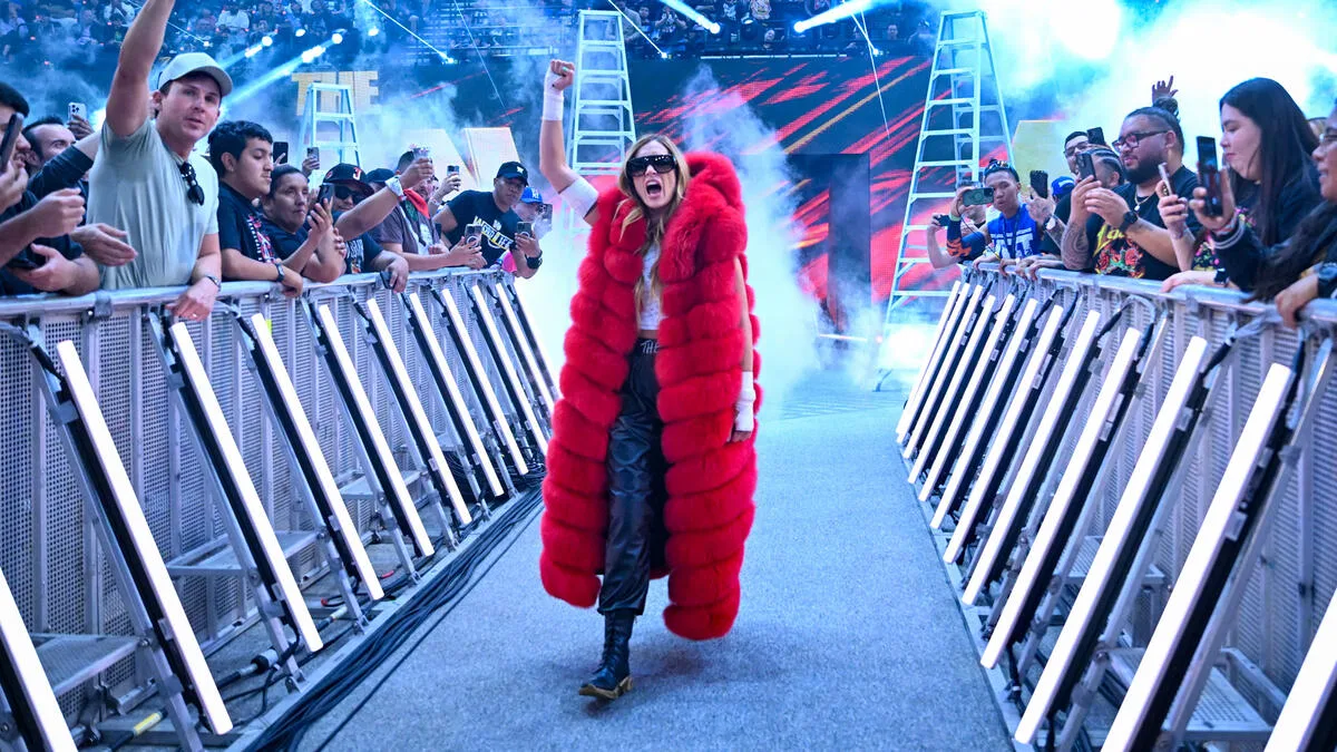 INGLEWOOD, CALIFORNIA - JUNE 7: <> during WWE’s Money in the Bank at Intuit Dome on June 7, 2025 in Inglewood, California. (Photo by <>/WWE)