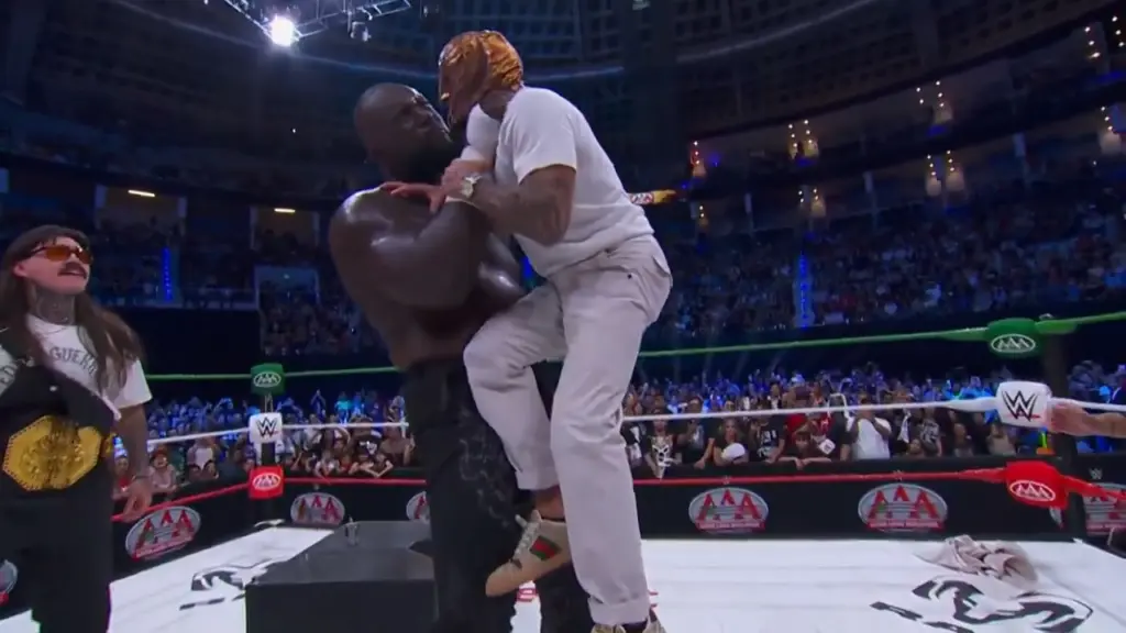 Omos Attacks Rey Mysterio, Suspended Indefinitely From AAA