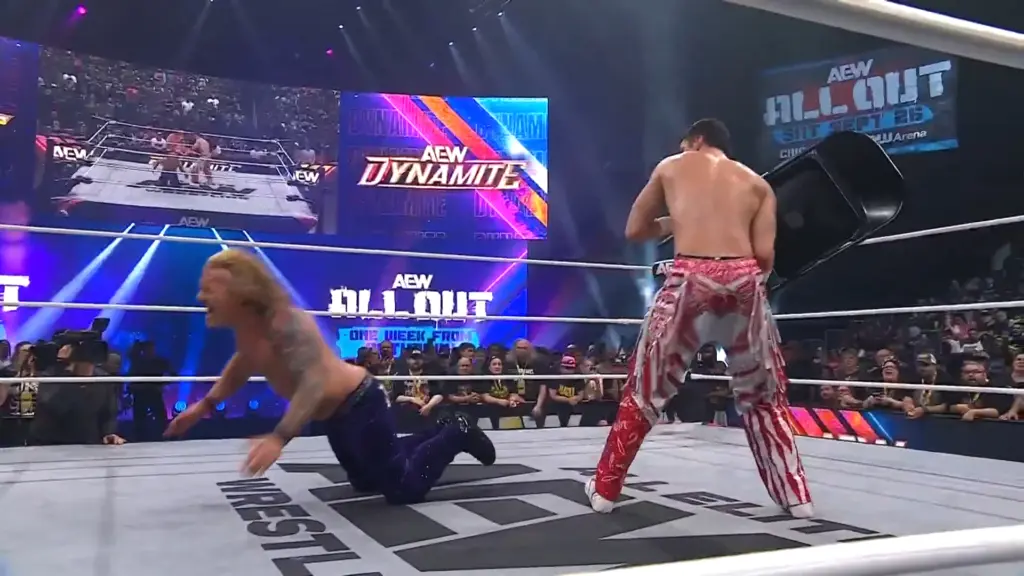 Nick Wayne Lays Out Chris Jericho With a Chair on AEW Dynamite