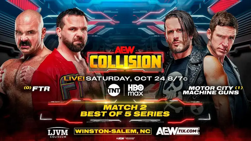 AEW Collision (10/24/26) Live Results – Best of 5 Series, Strickland vs. Reed, More!