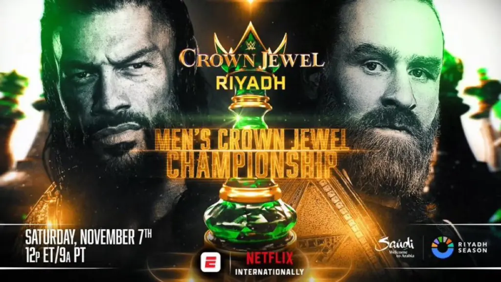 Roman Reigns vs. Sami Zayn Announced for WWE Crown Jewel